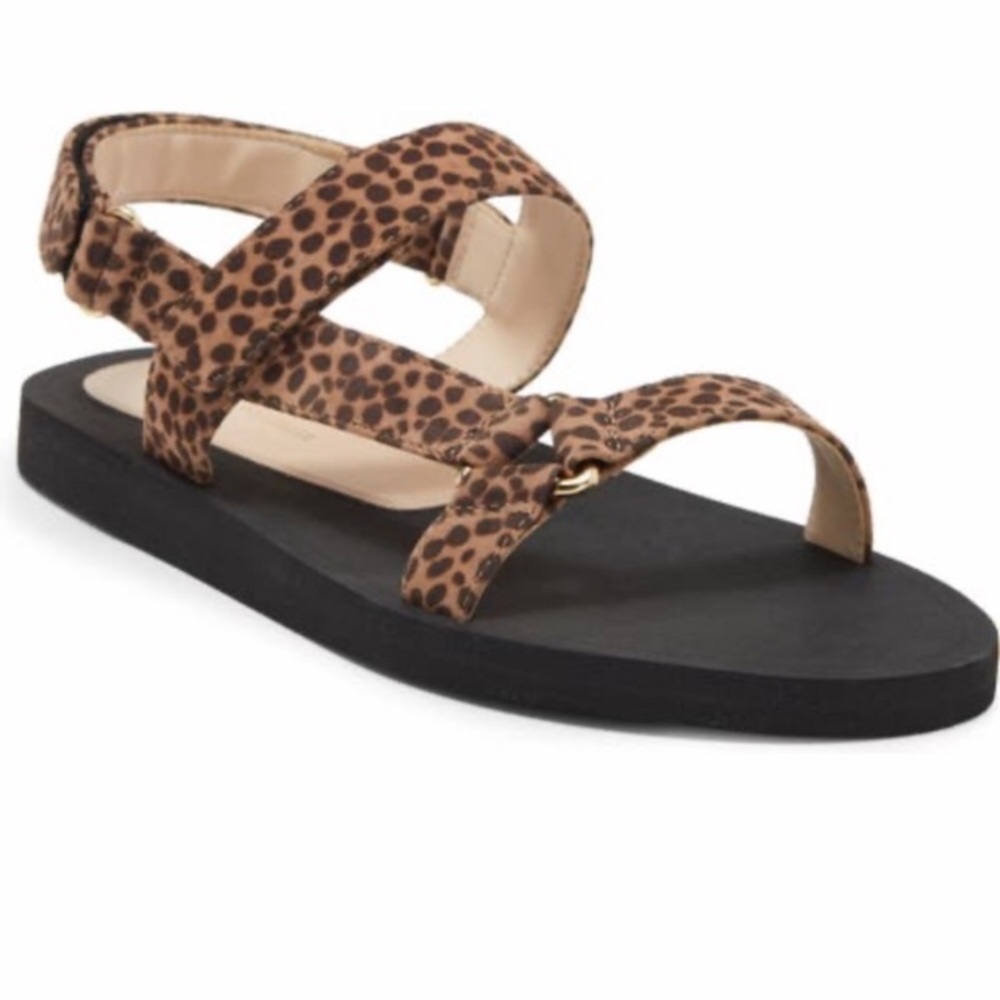 Animal-Print Suede Vail Sport Sandal | Stuart Weitzman